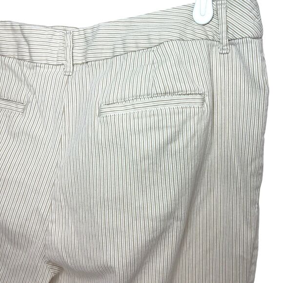 St. John's Bay Stretch Women's Cream & Tan Striped Spandex Blend Capris Size 18W - Picture 4 of 13